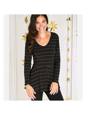 Matilda Jane Wonderment Enjoy The Party Peplum Top